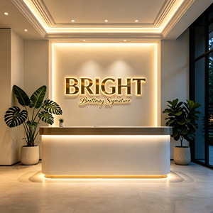 Insegna con Lettere Retroilluminate Personalizzate, Lettere LED 3D per Attività Commerciali, Insegna Retroilluminata per Decorazione Murale Reception, Logo - Product Image 1