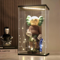 Boîte de présentation LED en acrylique transparent haut de gamme, boîte de présentation de table, vitrine moderne pour figurines de jouets, personnages, modèle Lego