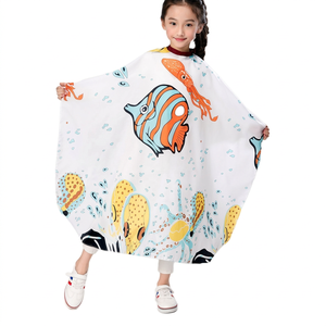 Cape de Coiffeur Imperméable Personnalisée pour Enfants, Motif Créatures Marines, Tablier de Salon de Coiffure Mignon, Cape de Coiffeur Cartoon pour Enfants - Product Image 3