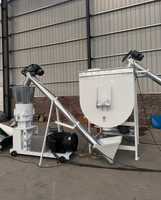 Ligne de production de granulés d'aliments pour volailles 500 kg/h, moteur électrique/diesel, machine de fabrication d'aliments pour bétail en fonte pour ferme avicole sur mesure
