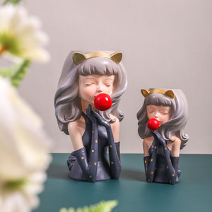 Nuova <span class=keywords><strong>Grande</strong></span> Statua di Ragazza Carina <span class=keywords><strong>in</strong></span> Resina <span class=keywords><strong>Vaso</strong></span> da Fiori Stile Ins Giardino Fatato <span class=keywords><strong>Vaso</strong></span> a Testa Decorazione per <span class=keywords><strong>Piante</strong></span> Grasse <span class=keywords><strong>in</strong></span> <span class=keywords><strong>Vaso</strong></span> Vasi per Bonsai da Scrivania - Product Image 2