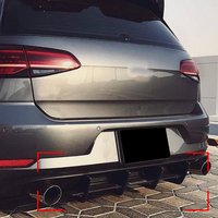 Diffuseur de pare-chocs arrière pour Volkswagen VW Golf 7.5 MK7.5 GTI Facelift 2017-2021 Kit carrosserie ABS Tuning