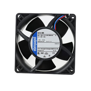 Ventilateur axial de refroidissement pour armoire d'onduleur ebmpapst 3314NH, électrique OEM/ODM, 92*92*32mm, 24V DC, 2.6W, 3050 tr/min, 93m3/h, roulement à billes - Product Image 1