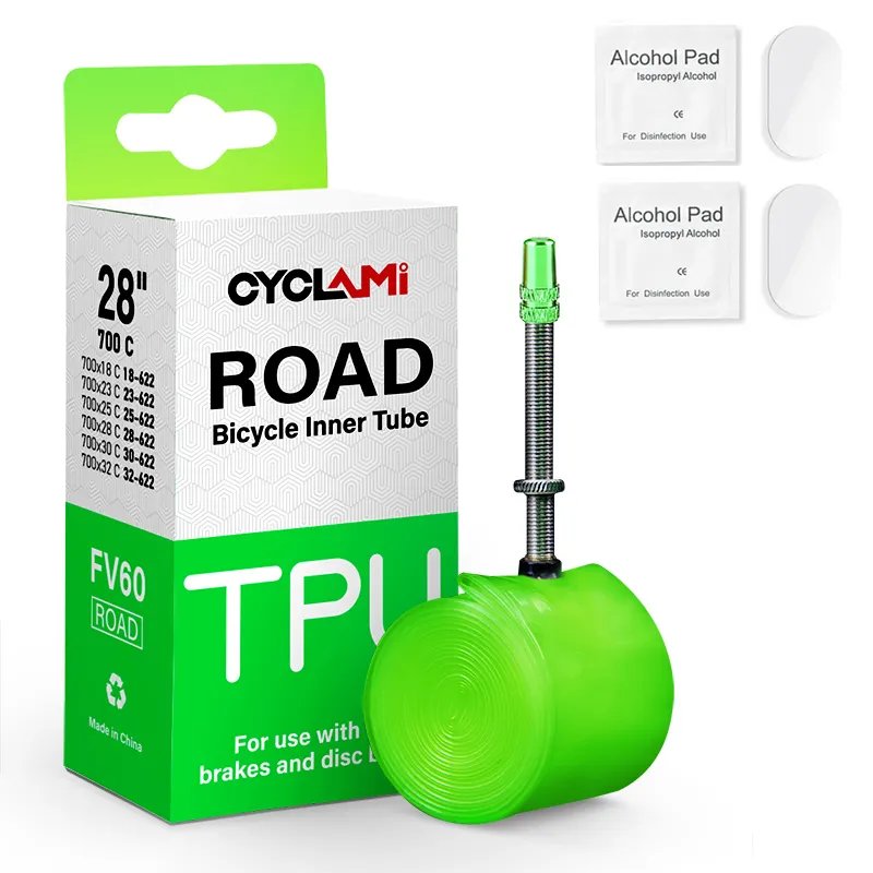 CYCLAMI chambre à air TPU 38g chambre à air de vélo ultralégère 700C 45mm 60mm 80mm pour vélo de route 700C 18 23 25 28 30 32 pneus de vélo