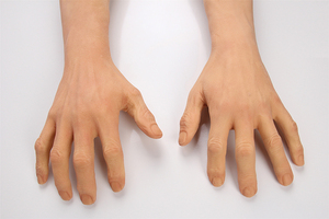 Eta Crossdressing Old Man Gloves Silicone Skin Realistic Hand <b>for</b> Transvestite Cosplay Performance Props Drag Queen - Product Image 1