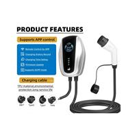 Borne de recharge murale pour véhicule électrique 7kW 32A AC Type 2, station de charge murale intelligente avec application, WiFi, RFID, OCPP, câble de 5m, pour usage domestique, chargeur de voiture OEM