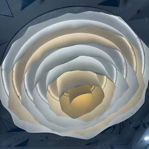 Techo interior impulsado por el viento Tela texturizada francesa Grado a Película Resistente al fuego A1 Techo de caída para decoración de espacios - Product Image 3