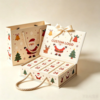 Calendrier de l'Avent en papier rigide personnalisé en forme de livre avec fermeture magnétique, jouet souple pour enfants, emballage de Noël, 24 jours
