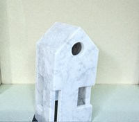 Figurine en Pierre de Travertin Moderne NANWEI, Mini Ornement Décoratif pour Bureau ou Étagère