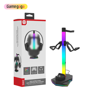 X HS-SW2042 RGB Gaming Headset & <b>Controller</b> <b>Stand</b> with Charging Station Multiport USB Expander Switch 2 Accessory Holder - Product Image 1