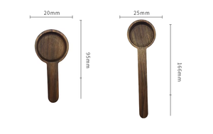 Cafe Tools Eco-Friendly 8g/10g Cuchara medidora de cobre de madera de nogal Cuchara cuantitativa para granos de café - Product Image 5