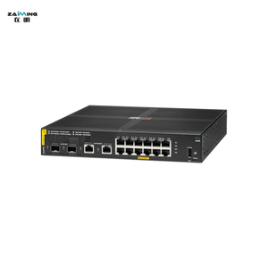 Commutateur PoE Gigabit Aruba <span class=keywords><strong>CX</strong></span> <span class=keywords><strong>6100</strong></span> 12 ports Classe 4 avec 2 uplinks SFP+ 139W de puissance totale, Commutateur PoE d'entreprise JL679A - Product Image 1