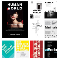 Services professionnels de conception d'affiches d'art graphique moderne comprenant la conception de logo et de style de marque couverture de conception d'affiche parfaite