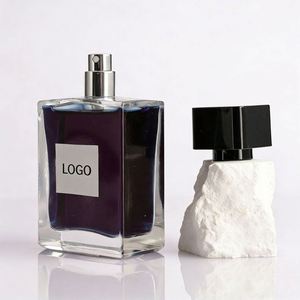 New Design Custom Crystal <b>Atomizer</b> Spray <b>Perfume</b> Bottle 30ml 50ml 100ml Empty Rectangular Glass Bottles Square Shape - Product Image 2