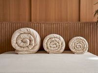 Couette Hypoallergénique Respirante Imprimée en Lin et Coton Jacquard Doux pour la Peau, Garnie de Fibres de Soja, Taille King, Classe A Double