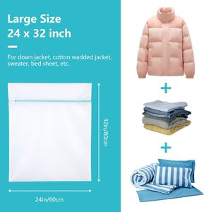 Wholesale Cheap Large Mesh Polyester Laundry Bags with Zipper and Custom Logo for Home Use - Product Image 4