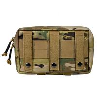 Pochette tactique utilitaire Molle 1000D en nylon imperméable pour porte-plaques et harnais de poitrine (pochette uniquement)