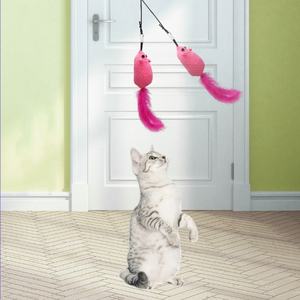 Asılı ses taklit fare kedi oyuncak peluş fare ve kedi oyuncaklar interaktif Pet oyuncak - Product Image 2