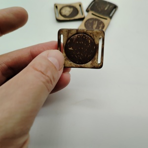 Bracelet de noix de <span class=keywords><strong>coco</strong></span> NFC personnalisé 13.56mhz pour bracelet biblique quotidien/course à pied/beauté - Product Image 2