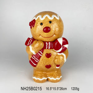 Jarrón de Galletas de Cerámica con Diseño de Muñeco de Nieve con Bufanda y Gorro, Decoración Navideña para Cocina, 17x14.5x23cm, 995g - Product Image 6