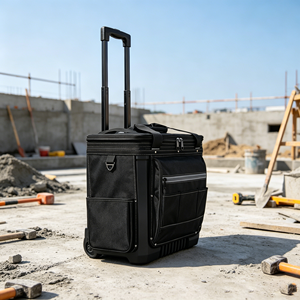 Large Rolling Waterproof Wheeled <strong>Tool</strong> <strong>Bag</strong> Double <strong>Wheels</strong> Portable Multifunctional 15-19 Pockets OEM/ODM Electricians' <strong>Tool</strong> <strong>Bag</strong> - Product Image 1