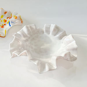 تخفيضات هائلة على شكل سلة زهور إبداعية غير منتظمة اللون لوحة زجاجية كريستالية نقطة خالية من الرصاص أطباق فواكه أطباق طعام - Product Image 5