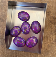 Cabochons ovales en turquoise cuivrée naturelle, polis, certifiés, pour la fabrication de bijoux, 3x5mm, 20x30mm, marque AMARA, pour bagues