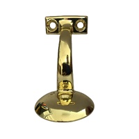 Base ronde de support de main courante robuste de couleur dorée en laiton pour garde-corps d'escalier en bois