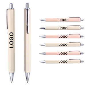 Bolígrafo Metálico Hexagonal con Clic y Logotipo Personalizado al por Mayor, Regalo de Papelería de Oficina con Publicidad del Fabricante - Product Image 1