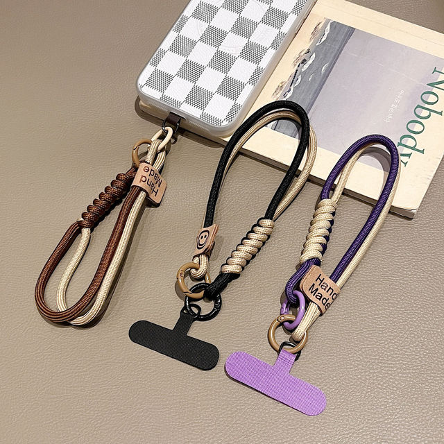 INS Hot Sell Phone Case Chain Universal Short Strap Wrist Rope Handwoven Mobile Phone Strap
