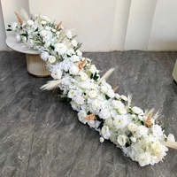 2-3m Kunstzijde Rozen Bloemenrij Op Maat Gemaakt voor Bruiloft Tafeldecoratie Achterwand Boog Evenement Podiumdecoratie
