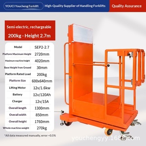 Full-automatic high-altitude reclaimer semi-electric platform climbing truck mobile elevator warehouse climbing ladder - Product Image 6