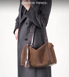 Bolso de Hombro de Cuero 100% Genuino, Estilo Ins, Diseño Exclusivo, Bolso de Moda para Mujer, de Alta Calidad - Product Image 2