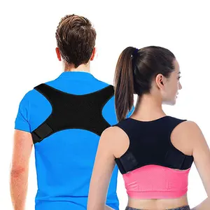 Personalizza Logo Neoprene Back lombare correttore regolabile De Postura Ojeras juantes clavicola supporto per la schiena cintura tutore per spalla