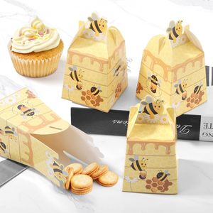 Cajas de Dulces de Papel con Diseño de Abeja, Cajas de Regalo con Estampado de <span class=keywords><strong>Colmena</strong></span>, Cajas de Recuerdos para Fiestas de Abejas, Decoraciones para Bodas y Cumpleaños - Product Image 2