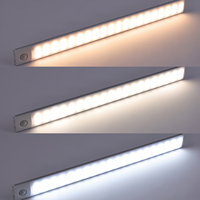 Gran oferta, luces LED regulables para armario, 5V, recargable por USB, Sensor de movimiento, lámpara de noche, armario de cocina, luz de armario de aluminio