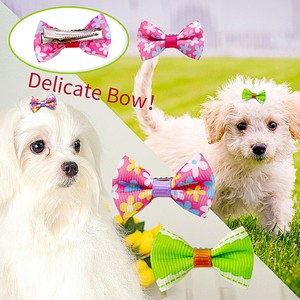Moños para Perros de Poliéster con Diseño Floral Colorido, Accesorios de Peluquería para Mascotas de Halloween/Navidad, Estilo de Dibujos Animados, para Todas las Estaciones - Product Image 4