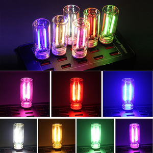 Lampe de nuit tactile USB en verre LED, lumière multicolore pour voiture, décoration intérieure pour voitures, camions, motos universels - Product Image 2