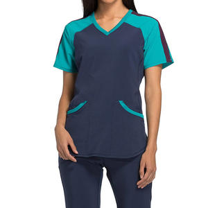 Uniformes Médicos de Enfermería de Talla Grande, Ecológicos, de Color Contrastante, con Spandex/Poliéster, Marca Privada - Product Image 2