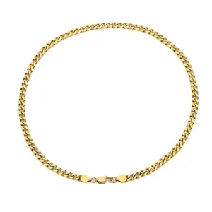 مجوهرات قلادة من الفولاذ المقاوم للصدأ مطلية بالذهب عيار 18 قيراط من XM20026