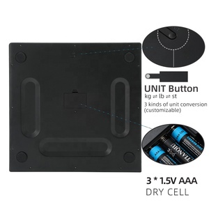 मानव शरीर का वजन मापने वाला बैलेंस बाथ एबीएस ग्लास प्लेटफार्म डिजिटल पर्सनल बॉडी फैट स्केल 200 किग्रा - Product Image 4