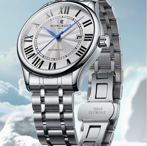 몬타구트 브랜드 시계 디지털 로마숫자 기계식 시계 해외 무역 비즈니스 남성용 시계 드롭쉬핑 - Product Image 3
