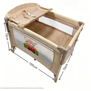 Cuna de Metal Plegable Portátil para Bebé, Cama para Bebé con Protección Anticaídas, Mesa para Cambiar Pañales - Product Image 5