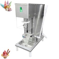Nieuwe design swirl bevroren yoghurt fruit ijs roommixer machine industriële ijspoeder lintmixer machine te koop