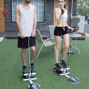 Mini Stair Stepper With Resistance Bands Pink And Black Anti-Slip Home <b>Exercise</b> Equipment Manual Fitness Machine - Product Image 3
