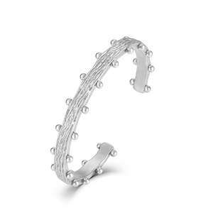 Bracelet vintage bohème en argent sterling 925 plaqué rhodium, bijoux sans ternissement, mode ouverte, bracelets imperméables pour femmes - Product Image 6