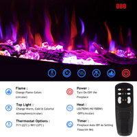 Cheminée électrique encastrée Luxstar à effet de fumée 3D, température réglable, télécommande, pour usage domestique – Vente directe fabricant