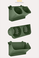 Pot de fleur mural empilable A7 Gree Pot de fleur suspendu à arrosage automatique Jardinière suspendue Cylindre vertical mural en plastique