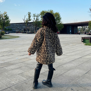 Vêtements d'hiver pour enfants en gros 2021, manteau en laine pour filles, vêtements d'automne pour filles, à porter des deux côtés - Product Image 3