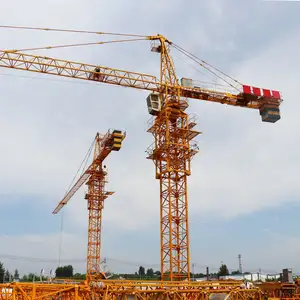China 6 Tonnen 60 m Jib-Länge Flachplatte-Turm-Kran TC6013A-6 gebrauchter Preis zu verkaufen